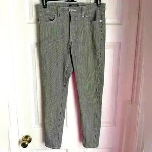 Lauren by Ralph Lauren Black and White Striped Denim